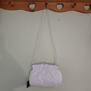 Leather Industries of America Chic White Leather Crossbody Bag NWT